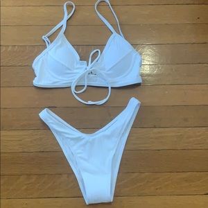 white bikini